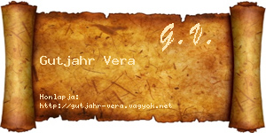 Gutjahr Vera névjegykártya